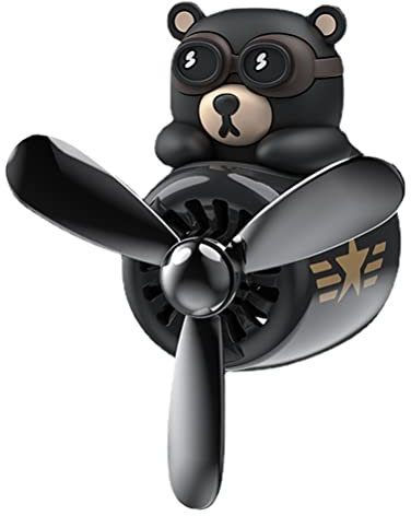 Auto Lufterfrischer Vent Clip, Niedliche Cartoon Bär Auto Air Outlet Aromatherapie Pilot Propeller Bär Auto Parfüm Duft Auto Diffusor Duft Ornament Auto Innendekoration