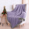 Catalonia Classy Fleece-Überwurfdecke für Sofa, leichtes Fleece, Bequeme Reisedecke, superweiche, Flauschige Couchdecke, gemütliche Sofadecke für alle Jahreszeiten,Lila, 160 x 130 cm