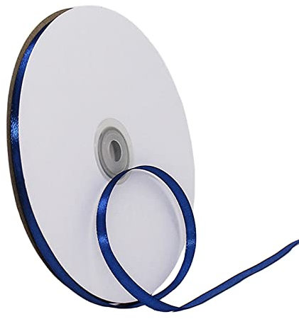 91m Satinband Geschenkband Dunkel Blau 6mm Breit,Seidenband Luftballon Band Dick Schleifenband Satin Dekoband Geschenkverpackung Deko Band Stoffband für Halloween Weihnachten Hochzeit Taufe Geburtstag