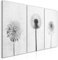decomonkey Bilder Pusteblume 180x90 cm 3 Teilig Wandbild Groß Leinwandbild XXL Deko Wohnzimmer Schlafzimmer Büro Wanddeko Leinwand Pictures For Wall Poster Modern Löwenzahn Blumen grau weiß
