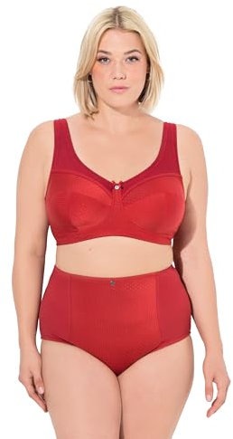 Ulla Popken Damen große Größen Übergrößen Plus Size Entlastungs-BH, Struktur, ohne Bügel, Cup C - H Salsa 110E 801187530-110E