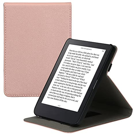 kwmobile Schutzhülle kompatibel mit Kobo Clara 2E / Tolino Shine 4 - Hülle e-Reader mit Schlaufe Ständer - - Rosegold