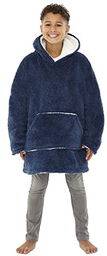Just Essentials Kids Boys Girls Supersoft Fleece Hoodie Wearable Blanket Oversized Sweatshirt