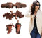 Luvadeyo Rotes Kupfer Lot de 2 pinces à cardigan, en métal, style vintage, pour femme