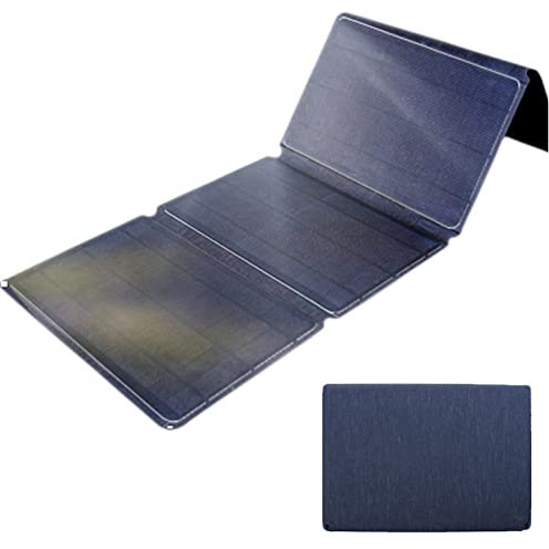 Cargador Placa Solar, Portátil Plegable, Cargador Celda, Panel Solar, 12V 30W Portátil Fotovoltaico con 2 USB Puertos para Dispositivos Camping Teléfonos Móviles Recargables