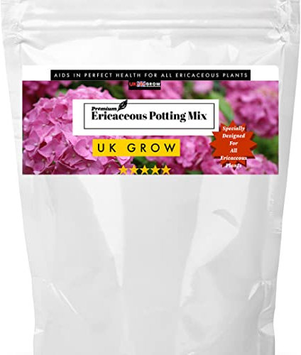 UK GROW Premium Ericaceous Compost ADDED PERLITE Peat Free Ericaceous Soil | Acidic Soil for Plants Rhododendrons, Azaleas, Camellias Etc. | Eracasious Plant Compost (1L)