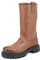 QUEEN HELENA Stivali di Pelle Biker Stivaletti Senza Chiusura con Plateau Invernali Casual Donna QH22L78 (Marrone, numeric_39)