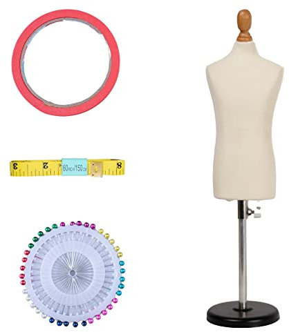 Parfumfloral Schaufensterpuppe für männliche Kleidung (Nicht volle Körperhöhe 25,4 cm zum Nähen, 1/4-Größe, weibliche Schneiderpuppe für Musterherstellung, vollständig ansteckbare Schaufensterpuppe