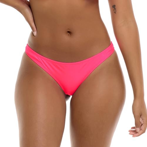 Body Glove Smoothies Damen-Bikinihose, einfarbig, minimale Abdeckung, Badeanzug, bubblegum, XL