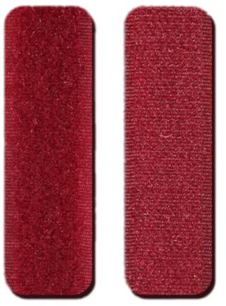 20 Stück 2cm × 7cm Klettband Extra Stark,Klettband zum Nähen,Doppelseitiges Klettverschluss Stoff Klettstreifen,für DIY Kunsthandwerk Basteln Schuhe Kleidung Dekorieren,Weinrot
