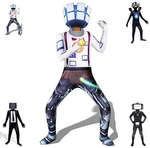 DONY Halloween Kostüm Kinder Junge Mädchen,Karikatur Horrormonster Overall Cosplay Thema Costume Kostüm,Kinderkleider Karneval Maskerade Weihnachten Tag der Toten Fasching Party Halloween