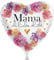 Folienballon Mama - Ich liebe Dich - Ballon Muttertag Deko Geschenk Mama Geburtstag Mutter Luftballon Weihnachten Geschenk Mutti, Made in EU, Helium geeignet