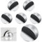 6 Türstopper Boden Selbstklebend, Türstopper Kleben mit Gummipuffer, Edelstahl Bodentürstopper, Türpuffer Boden Wandpuffer für alle Hartböden zum Schutz von Türen, Wänden und Möbeln