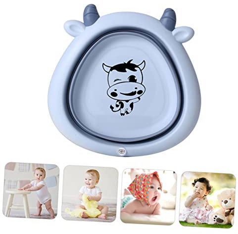 ibasenice Waschbecken kinderzimmerdeko kids room decoration kindergeburtstag waschschüssel baby babywanne Zusammenklappbares Babybecken Baby-Gesichtsbecken waschen Badewanne