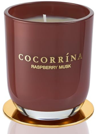Cocorrína Candle Duftkerze im Glas - Himbeere Moschus, Brenndauer bis zu 40 Stunden, Natürliche Soja-Kerze, Weihnachten Geschenk Kerze, 180g