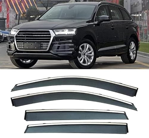 DRYFAL Regenabweiser Passend Für Audi Q7 2016-2024, Fenster Windabweiser Regenfestes Autozubehör