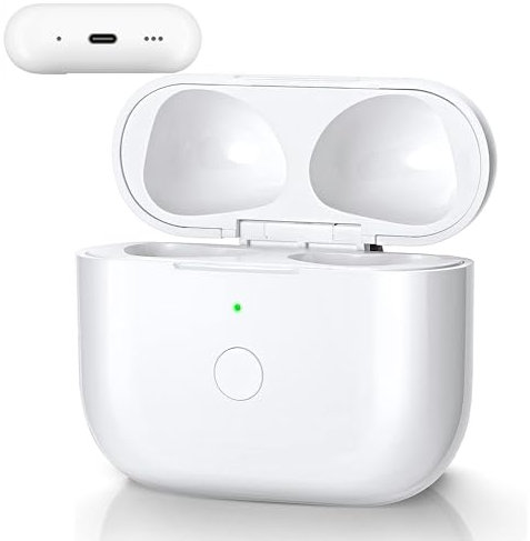 USB-C Kabelloses Ladecase Ersatz kompatibel mit Air Pod 3rd, Type-C Wireless Charging Case mit Bluetooth Pairing Sync Button 670mAh eingebauter Akku