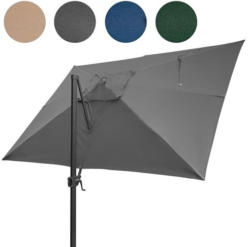 Housse de rechange pour parasol Seglarö / Seglaro Premium 330 x 240 cm, gris foncé, grand