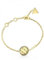 GUESS 4G Rising Side Crystals Coin Bracelet S Yellow Gold