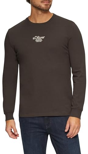 s.Oliver Langarmshirt mit Logo-Stickerei