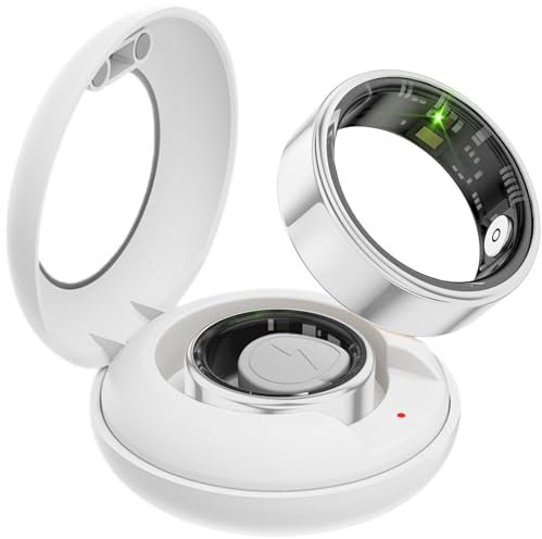 Smart Ring Fitnesstracker Schrittzähler 5ATM Wasserdicht Smartring Fitness Ring Tracker Smartringe Herren Damen Schlaf Ring Pulsmesser Smart Ring Android iOS Sport Ringe Schlaf Tracker