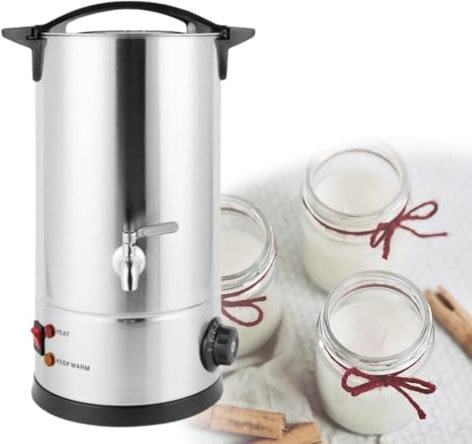 LFfwynog Grande pentola elettrica per Fusione della Cera, pentola elettrica Antiaderente per Fusione della Cera per Candele 86℉-230℉ Controllo della Temperatura per Produzione in Serie,30L