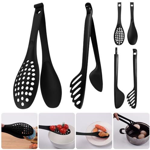 Bncxdc Pinzas cocina, 2 piezas pinzas de cocina, pinzas desmontables para servir, pinzas barbacoa, pinzas para espaguetis fideos pan ensalada, pinzas para servir alimentos para cocinar y hornear