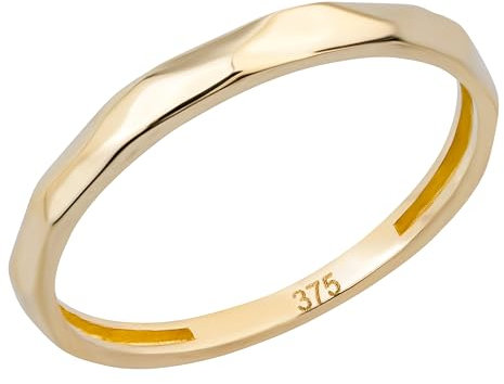 Ardeo Aurum Damen Goldring aus 375 Gold schmal Vorsteckring Ansteckring Stapelring Gelbgold Größe 50