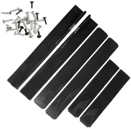 6PCS 2m/2,2 M Für A3 A4 A5 A6 A7 A7 A8 Q3 Q5 Q7 RS5 RS6 RS7 S3 S4 Für TT Seite Röcke Verlängerung Rocker Panels Lip Splitter Stoßstange Auto Seitenschweller Trittbretter Schweller(Shiny Black 2.2m)