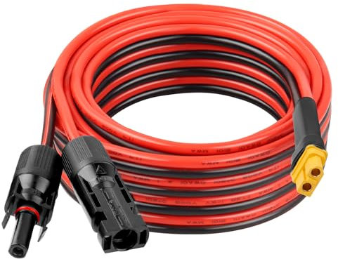 XT60 Solar-Verlängerungskabel, 10 AWG, 6 m, 2, 3, 6, 10, 15, 20, 25, 35, 40, 50, 75, 30 m, XT60 Verlängerungskabel, Buchse auf Stecker, für tragbare Powerstation, Solarpanel, RC LiFePO4-Batterie