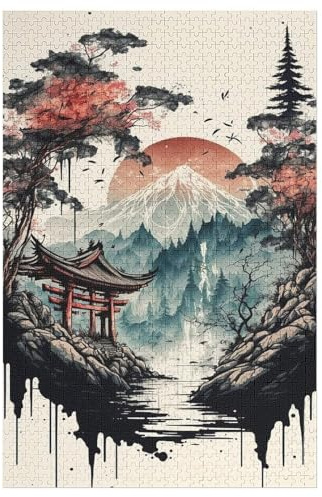 Puzzle 1000 Teile Erwachsene Japan-Stil Holzpuzzle Für Erwachsene Lernspiel Herausforderungsspielzeug 1000-teilige The Puzzles Für Erwachsene Kinder (78×53cm)