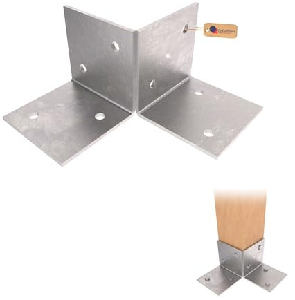GeZu Impex Pergola Floor Bracket 71 x 71 mm Set of 16