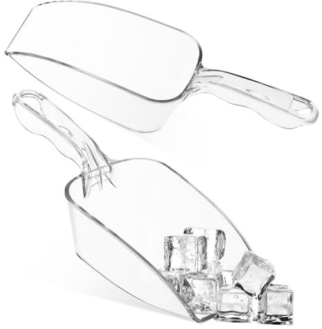 TIDTALEO 2 Palas Para Hielo Cucharas Para Helado Cucharas Para Helado Con Mango Derecho Cucharas Cilíndricas Para Servir Cucharas Para Hielo De Acero Inoxidable Cucharas Reutilizable
