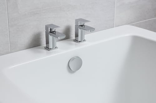 Mura Chrome Bath Pillar Taps (Pair) Hot and Cold | Chrome Finish | Hot and Cold | Bath Taps | Lever Handle Design | Easy to Operate