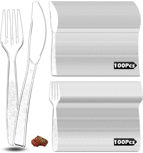 YOMKILU Couverts Reutilisable, Fourchettes et Couteaux
