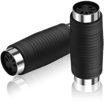 CERRXIAN 5-poliger MIDI-DIN-Koppler-Geschlechtswandler-Adapter, 5-poliger DIN-MIDI-Adapter (Buchse auf Buchse) zur Verlängerung von 5-poligen Verbindungen Geschlechtswandler