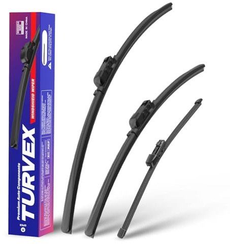 Wiper Blades for Volkswagen VW TIGUAN SUV MK2 2017 to 2022 | Front Window Wiper and Rear Wiper Set, 26 21 15.16 Windscreen Wipers Blade Set - Quiet & Easy Installation (2+1)