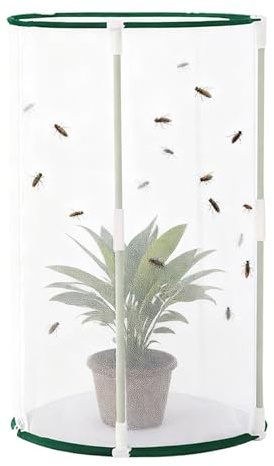 Caterpillar Habitat – atmungsaktives, transparentes robustes Outdoor-Terrarium | Raupe Schmetterling Anzuchthaus für Garten, Hof, Terrasse, Balkon, Rasen, Tiere, Lebensraum sichere Beobachtung
