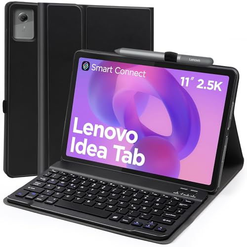 Keyboard Case for Lenovo Idea Tab 11 2025 11 inch, Slim Smart Cover with Keyboard for Lenovo Idea Tablet 11 (TB-336ZU/TB-336FU), UK Layout Case with Detachable Bluetooth Keyboard and Pen Holder