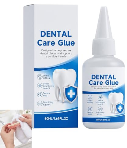 Colla Per la Cura Dei Denti,Cure Orali,Termoplastico Den/ture Adesivo,Denture Adhesi,Per Fissare Ammaccature Denti Falsi,Fissaggio Forte Della Dentiera,50ml