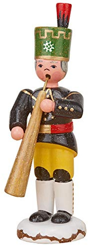 Hubrig Volkskunst Winterkinder Bergmann Russisches Horn - 9 cm