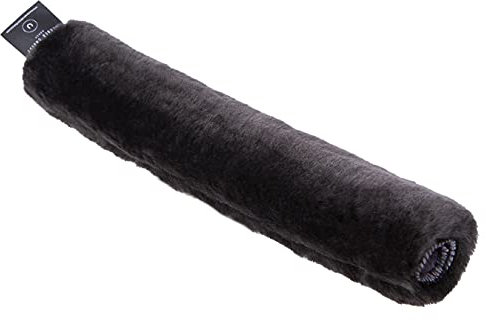 Werner Christ Horse ® Lammfell Genickriemenschoner – Pferde Genickschutz aus echtem Fell für Trensenzaum, Halfter, Kopfstück und Zaumzeug, one Size (32 cm), Schaffell in braun
