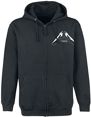 Metallica Master of Puppets Faded Homme Sweat-Shirt zippé à Capuche Noir XL