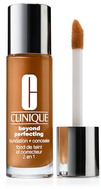 Clinique Beyond Perfecting Lightweight Liquid Foundation + Concealer For Dry Combination to Oily Skin Types | Full Coverage + Natural Matte Finish, Golden, 1 Fl Oz