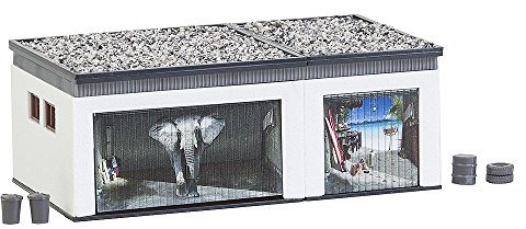 Faller FA 130620 - Doppelgarage mit Antriebsteilen, Zubehör für die Modelleisenbahn, Modellbau