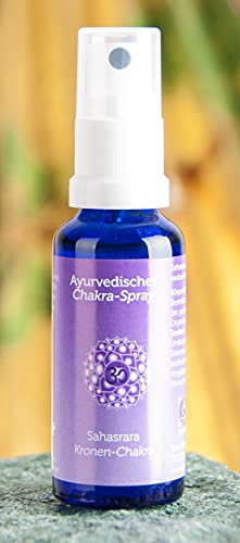 Berk Energiespray Kronenchakra Sahasrara 30 ml | Ayurvedische Chakra Holy Scents | Zitrus Duftspray aus ätherischen Ölen | Raumspray für Wohnräume, Küchen, Badezimmer, Büros