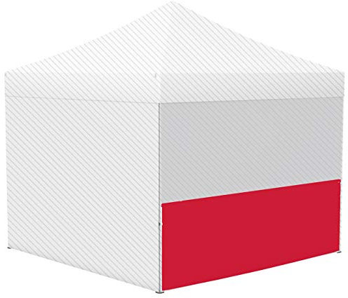 Vispronet® Halbhohe Zeltwand für Faltzelt Basic, Select & Eco (3m x 3m, Rot)