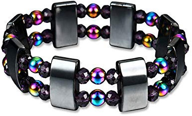 Magnetische Armband Bunte Unisex Hämatit Stein Armreif Abnehmen Armreifen für Gewichtsverlust Abnehmen Gesunde Pflege Männer Frauen Schmuck