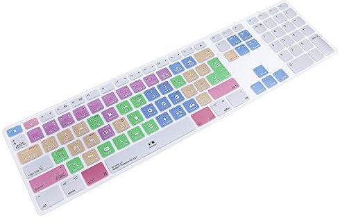 MMDW Silikon-Tastatur-Abdeckung für Apple Keyboard MB110LL/B mit Zifferntastatur, kabelgebunden, USB für iMac (Zifferntastatur) Premiere Pro CC