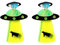 Persönlichkeit Acryl Geometric Ufo Raumschiff Fliegende Untertasse Alien Baumeln Ohrringe Schmuck